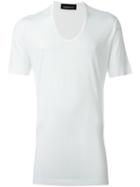 Diesel Black Gold Scoop Neck T-shirt, Men's, Size: Large, White, Viscose