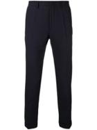 Incotex Fitted Tailored Trousers - Blue