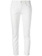 7 For All Mankind Straight-leg Jeans, Women's, Size: 30, White, Cotton/polyester/spandex/elastane