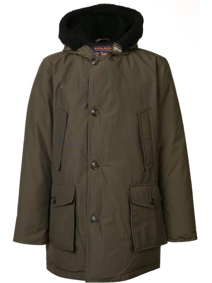 Woolrich Classic Parka Coat, Men's, Size: Large, Green, Cotton/nylon/feather Down/feather