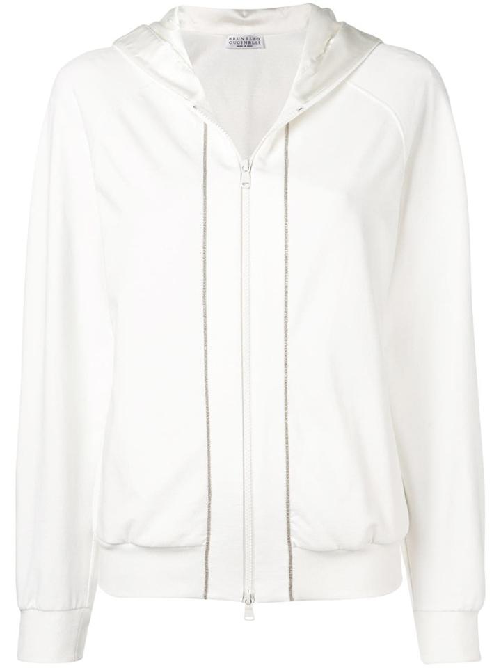 Brunello Cucinelli Bead Embellished Hoodie - Neutrals