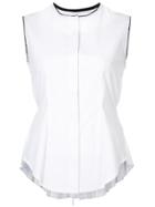 Yigal Azrouel Pleated Back Tank Top - White