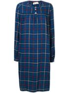 Local Oversized Check Dress - Blue
