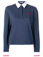 Tommy Jeans Longsleeved Polo Shirt - Blue