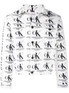 Calvin Klein Jeans Est. 1978 Logo Print Denim Jacket - White