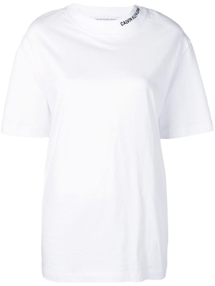 Calvin Klein Jeans Logo Collar T-shirt - White