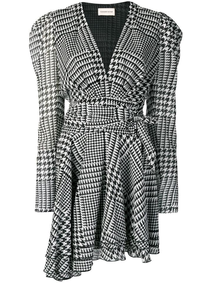 Alexandre Vauthier Houndstooth Print Dress - Black