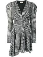 Alexandre Vauthier Houndstooth Print Dress - Black