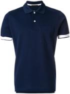 Prada Contrast Trim Polo Shirt - Blue