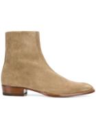 Saint Laurent Wyatt Zippered Boots - Brown