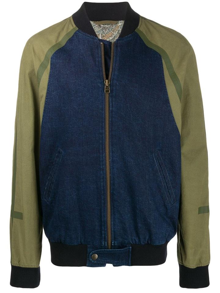 Mr & Mrs Italy Tonal Bomber Jacket - Blue