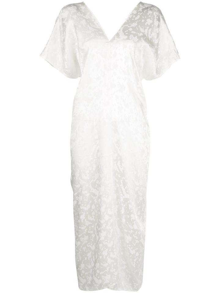 Voz Short-sleeve Midi Dress - White