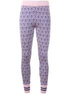 Gucci Mushrooms Jacquard Knit Leggings - Pink & Purple