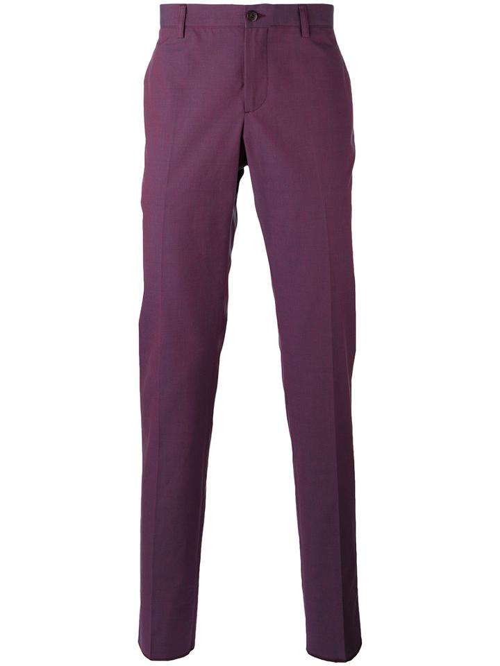 Etro Classic Chinos, Men's, Size: 48, Pink/purple, Cotton