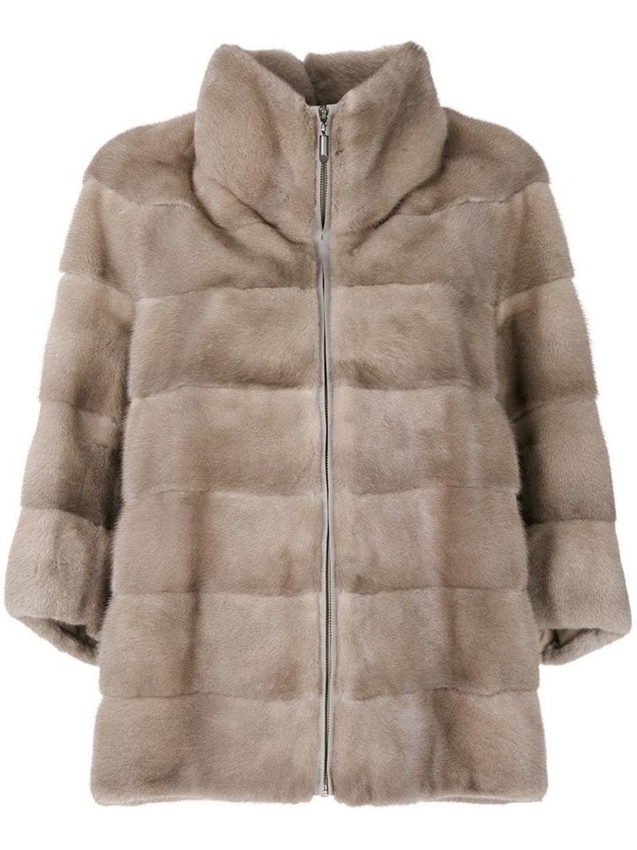 Cara Mila Alexa Mink Jacket - Neutrals
