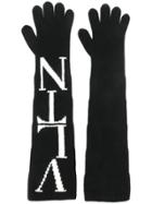 Valentino Vltn Logo Gloves - Black
