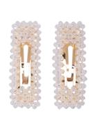 Adeesse Crystal Hair Clips Set - White