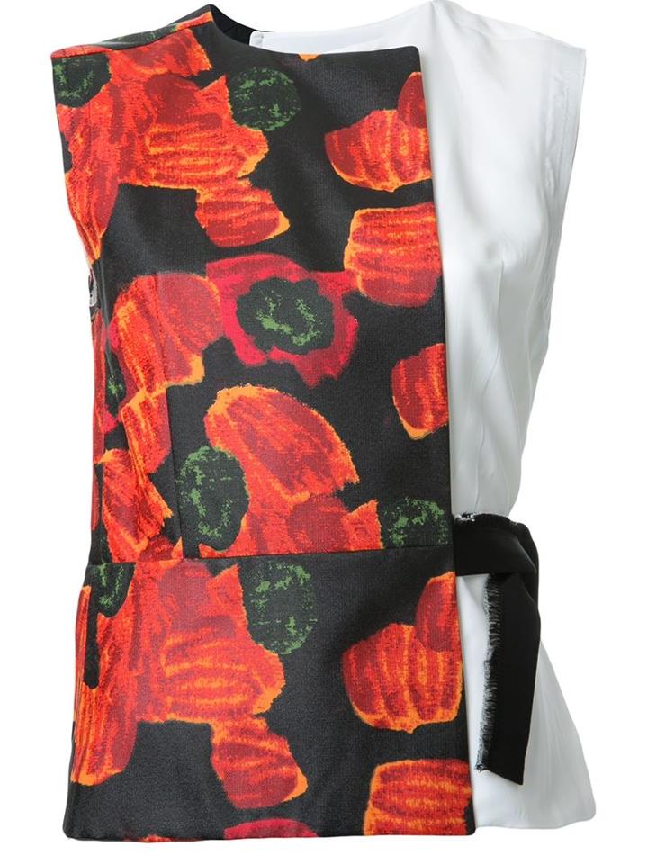Toga 'rayon' Floral Overlap Tie Waist Detail Tank Top