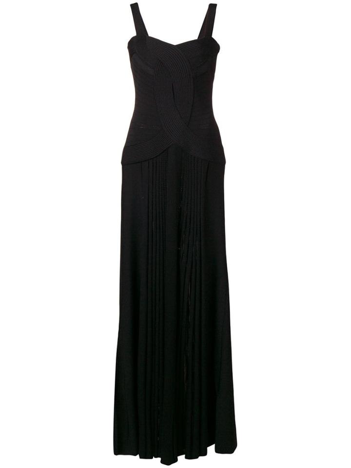 Roberto Cavalli Long Crossover Gown - Black