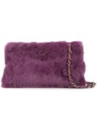 Chanel Vintage Furry Chained Shoulder Bag - Pink & Purple