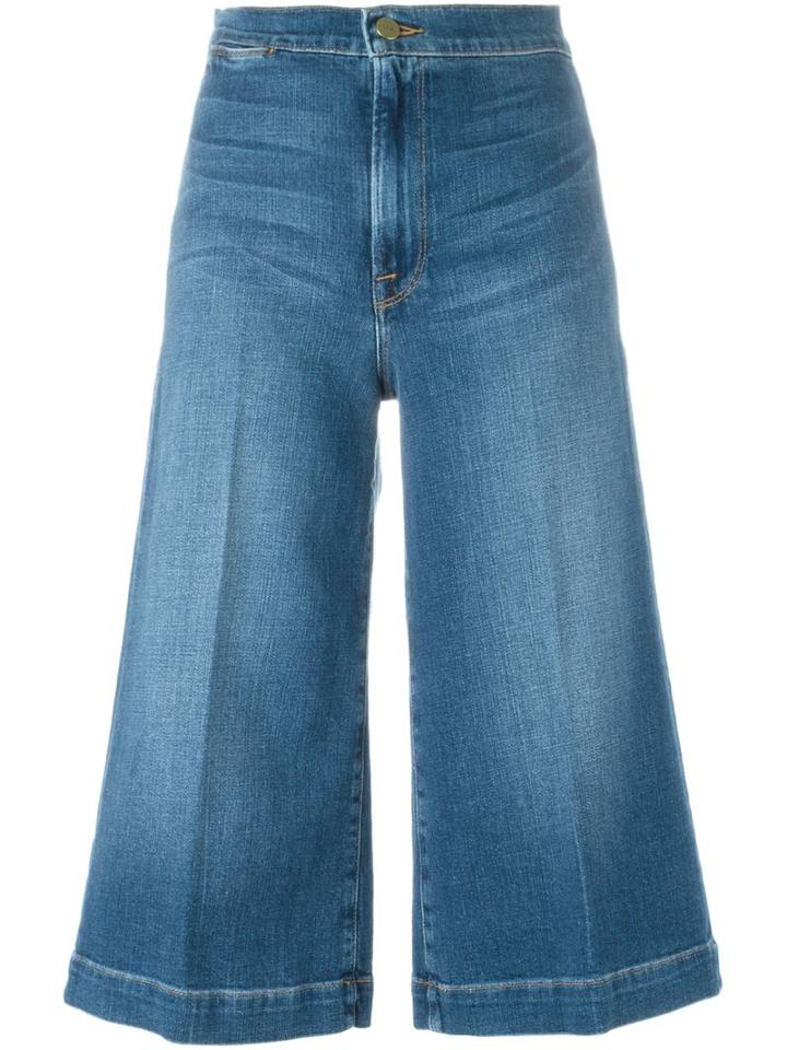 Frame Denim Denim Culottes, Women's, Size: 28, Blue, Cotton/polyester/spandex/elastane
