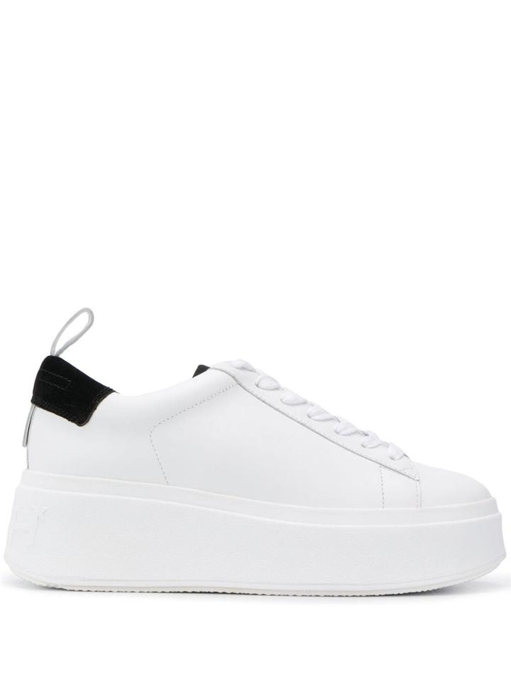 Ash Moon Platform Lace-up Sneakers - White