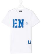 Diesel Kids Enjoy Life Print T-shirt - White