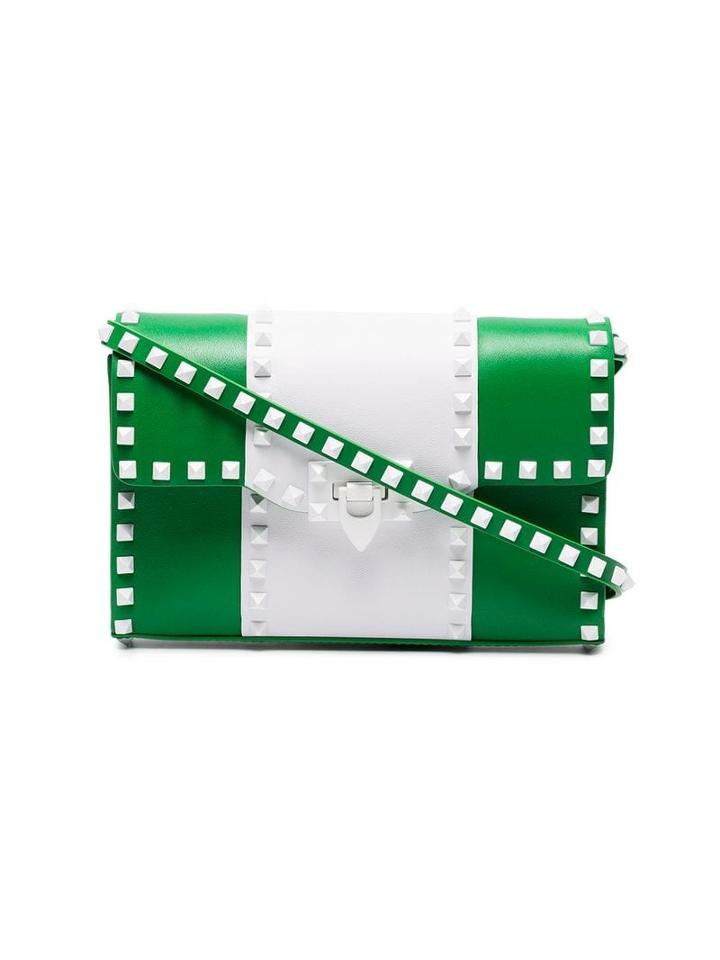 Valentino Valentino Garavani Rockstud Leather Shoulder Bag - Green