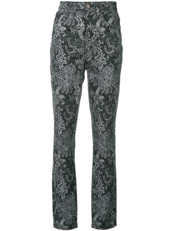 Marc Jacobs - Paisley Print Trousers - Women - Cotton - 27, Black, Cotton