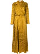 Layeur Printed Robe Dress - Yellow