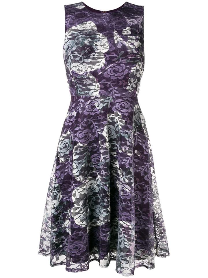 Dkny Short Lace Dress - Pink & Purple