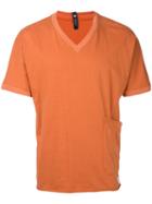 Factotum - V-neck Pocket T-shirt - Men - Cotton - 44, Yellow/orange, Cotton