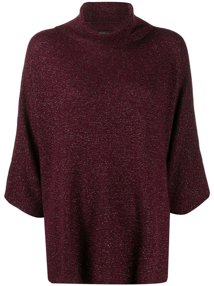 Etro Metallic Knit Roll-neck Jumper - Red