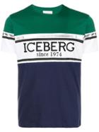 Iceberg Colour Block Logo T-shirt - Blue