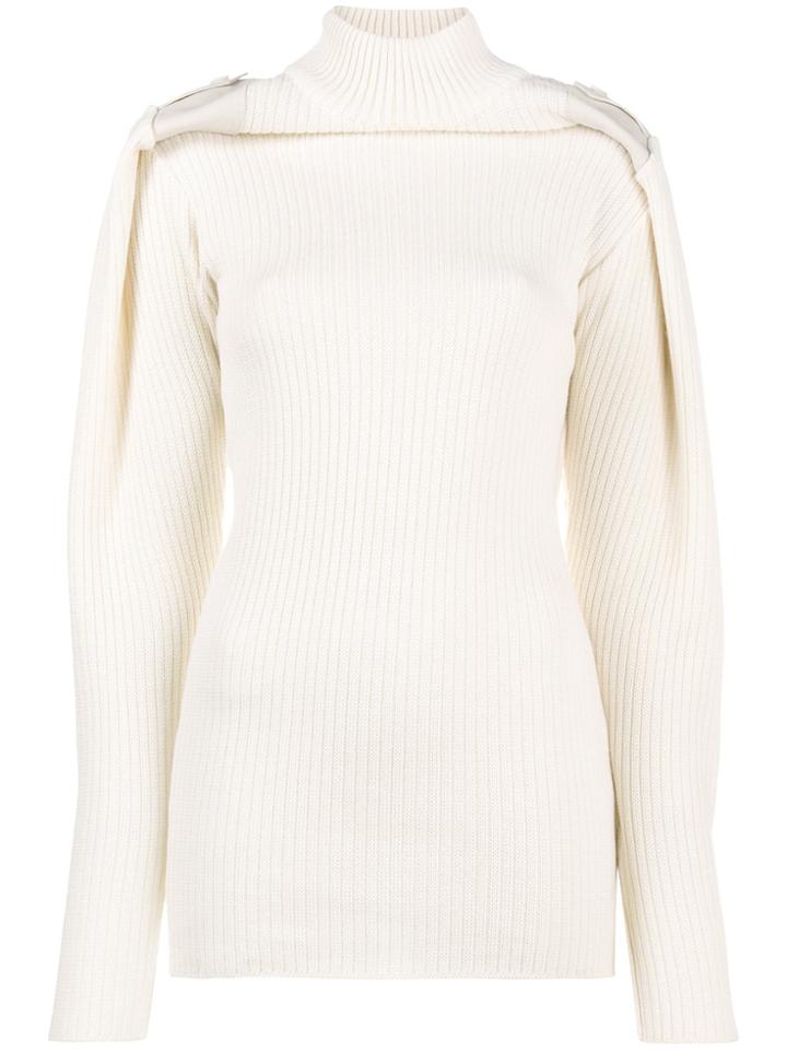 Y / Project Double Shoulder Drape Jumper - Nude & Neutrals