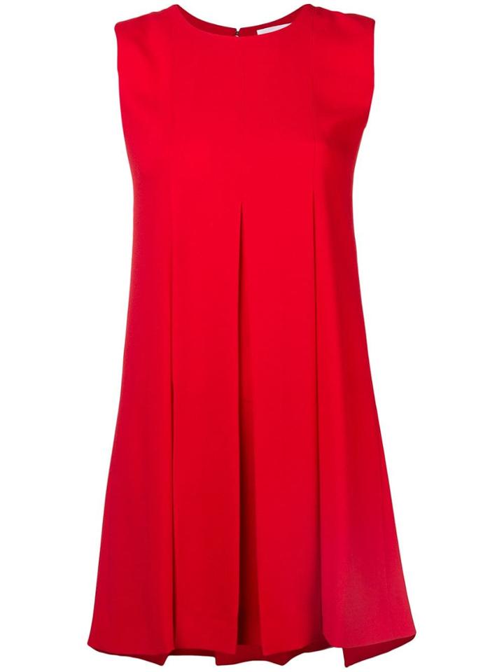 Sonia Rykiel Pleated Mini Dress - Red