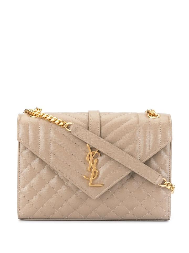 Saint Laurent Medium Envelope Shoulder Bag - Grey