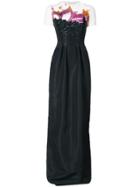 Oscar De La Renta Crystal Embellished Gown - Black