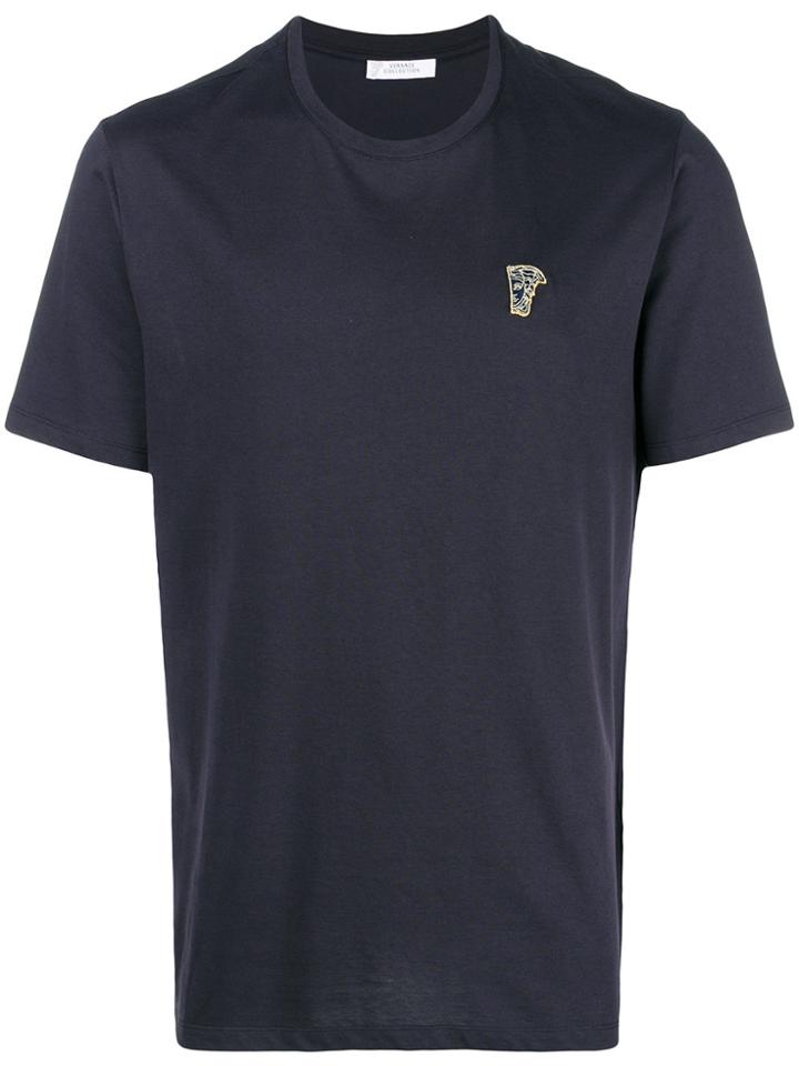 Versace Collection Logo Chest T-shirt - Blue