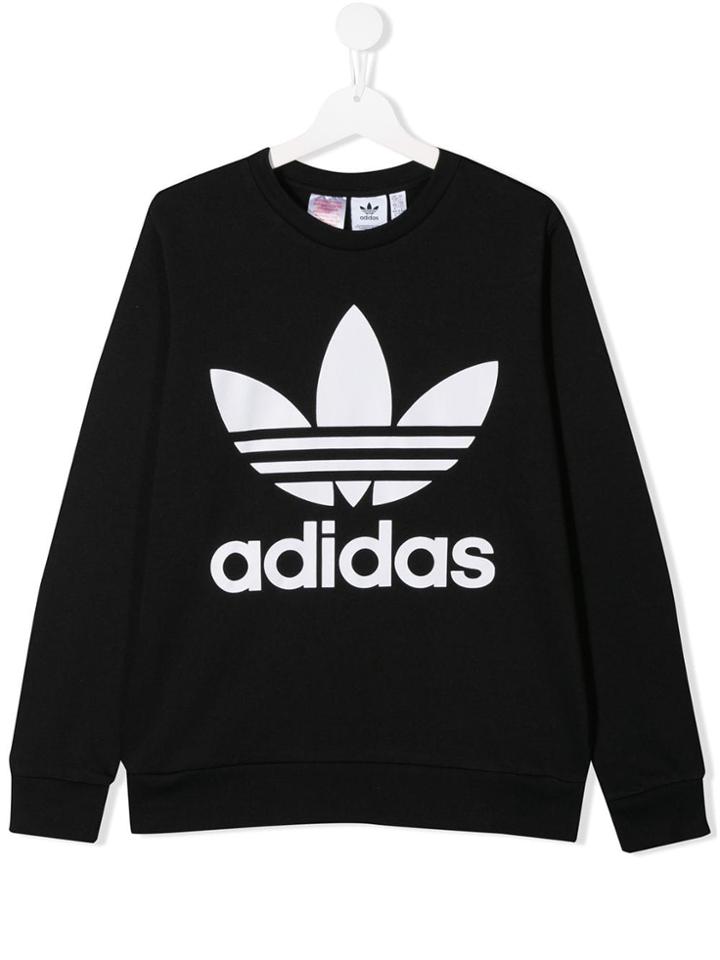 Adidas Originals Kids Trefoil Logo Sweatshirt - Black