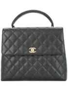 Chanel Vintage Quilted Cc Logo Handbag - Black