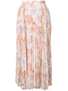 Vince Floral Pleated Midi Skirt - Multicolour