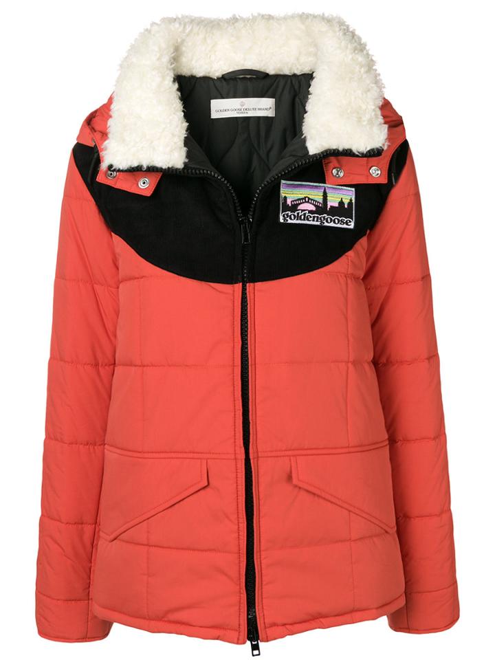 Golden Goose Deluxe Brand Hooded Padded Jacket - Red