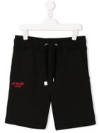 My Brand Kids Teen Embroidered Logo Track Shorts - Black