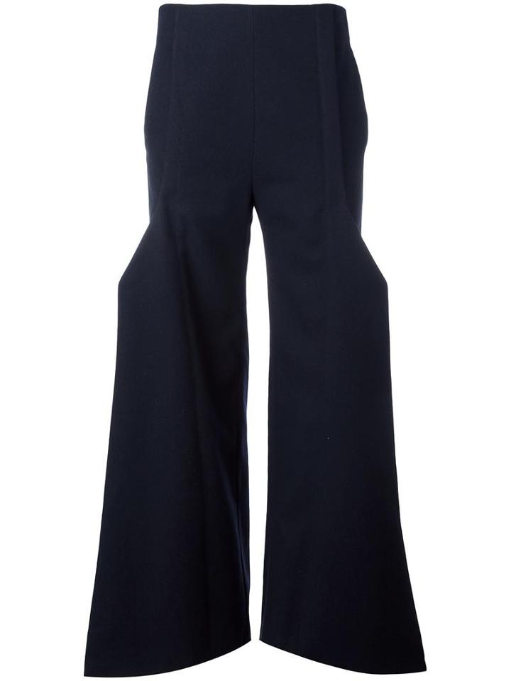 Jacquemus Pleat Detail Palazzo Pants, Women's, Size: 36, Blue, Acrylic/polyamide/polyester/other Fibers