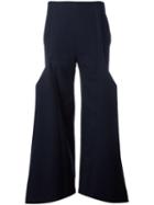 Jacquemus Pleat Detail Palazzo Pants, Women's, Size: 36, Blue, Acrylic/polyamide/polyester/other Fibers