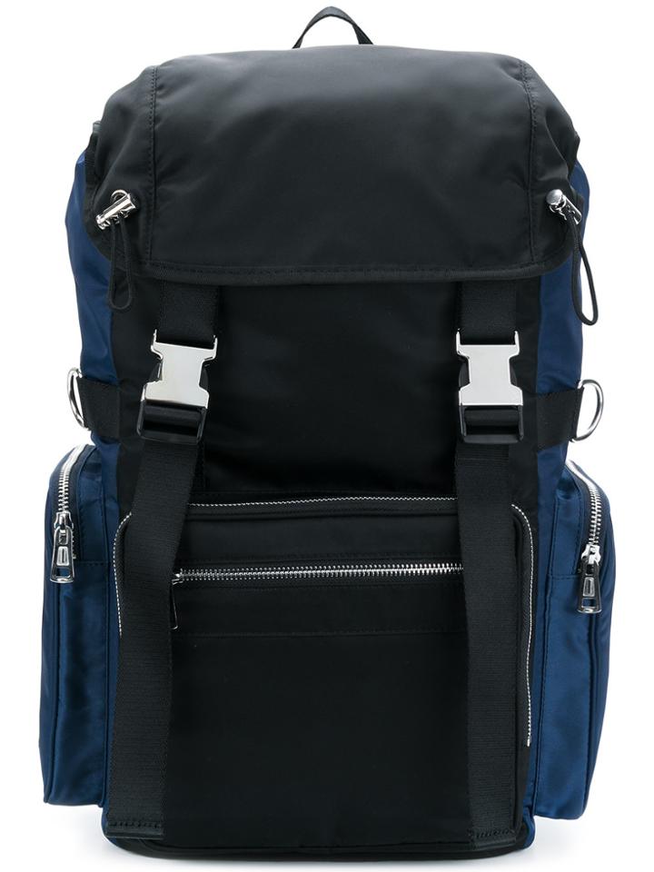Diesel Black Gold Panelled Backpack