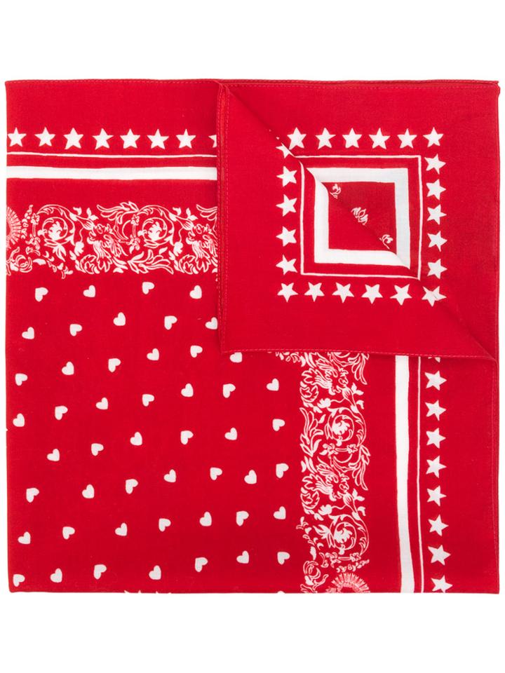 Dolce & Gabbana Sacred Heart Printed Bandana Scarf