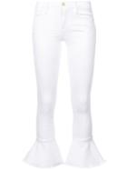Frame Flared Cuff Skinny Jeans - White
