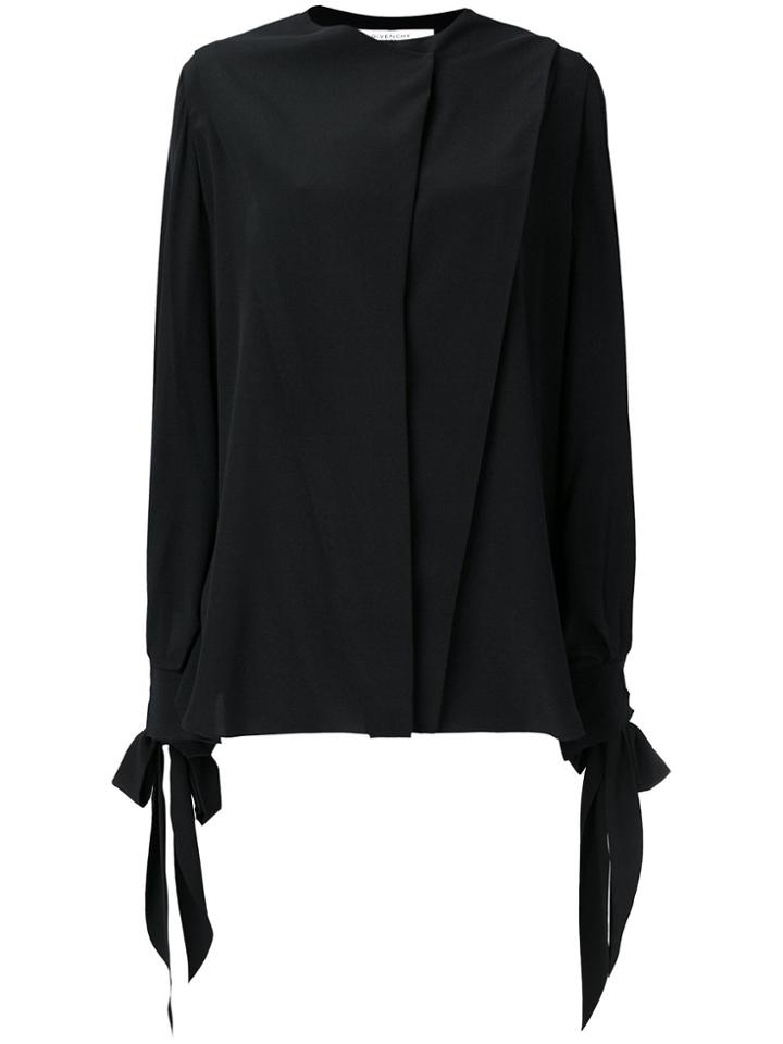 Givenchy Flared Long-sleeve Blouse - Black